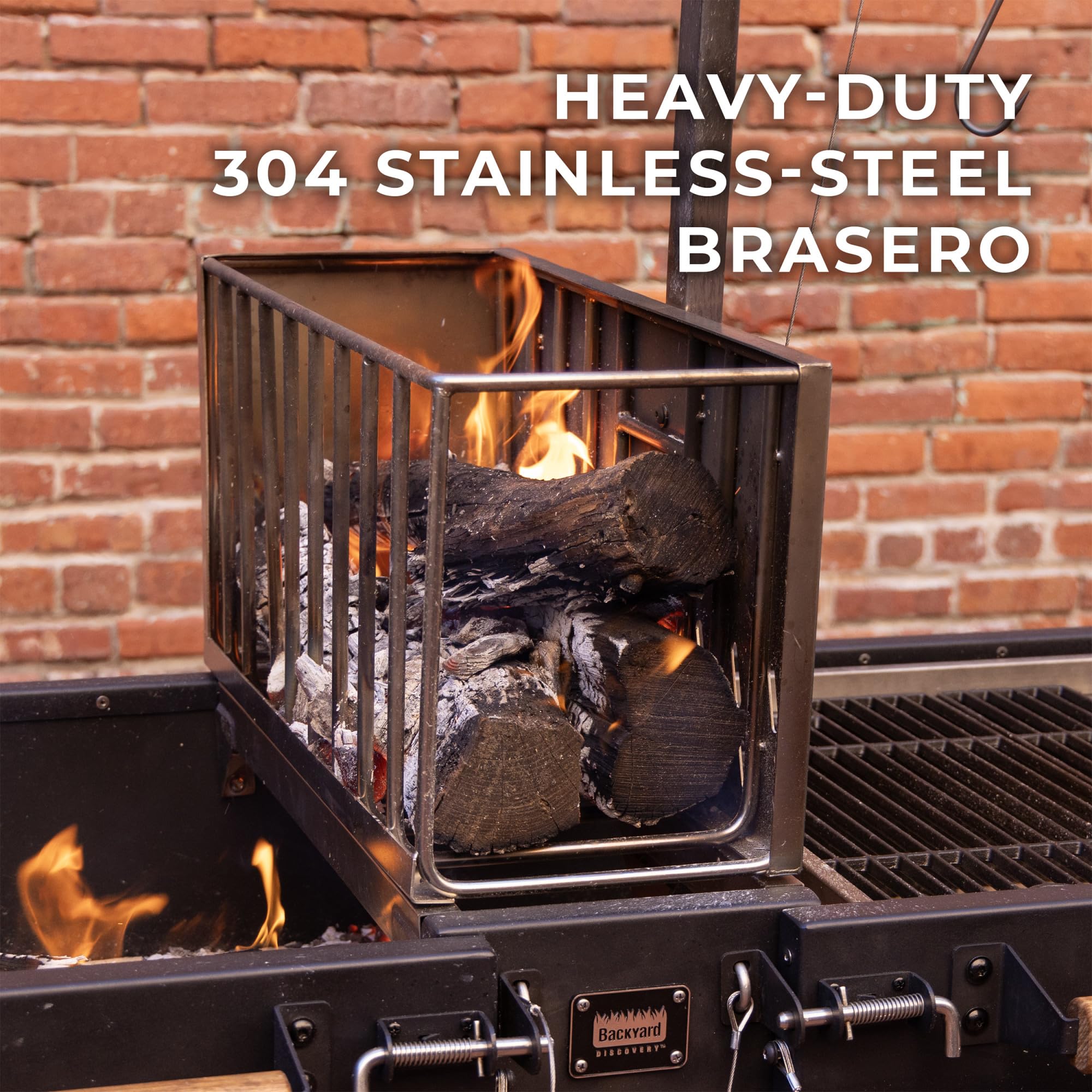 Backyard Discovery Argentine Santa Maria XL Wood Fire & Charcoal Steel BBQ Grill