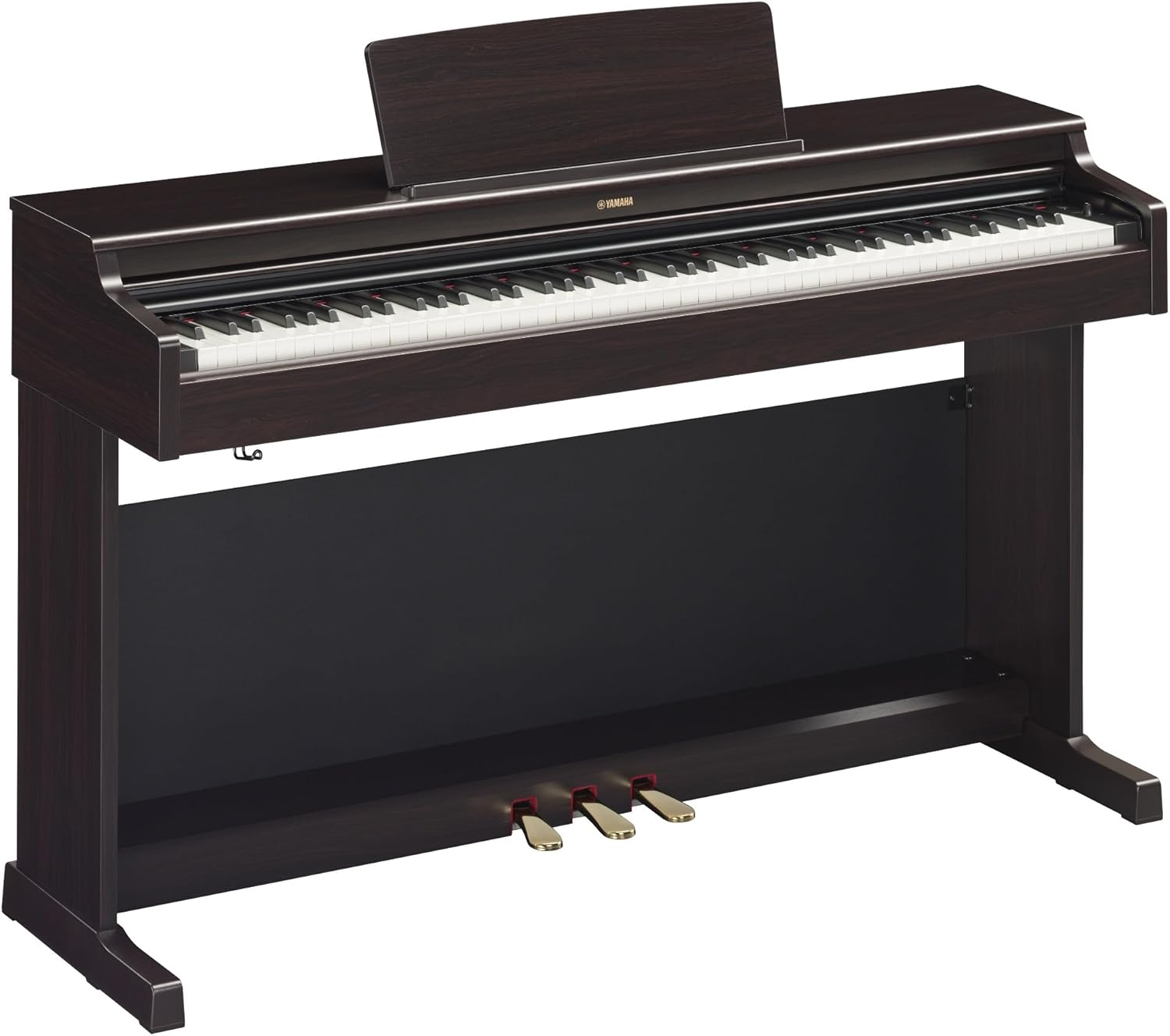 Yamaha Arius, Console Digital Weighted 88-Key Graded Hammer 3 Action, CFX Concert Grand Piano Sound, Includes Bench, Dark Rosewood (YDP165R)