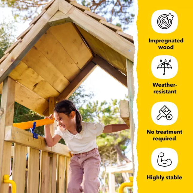 Climbing frame with wooden roof Wickey MultiFlyer