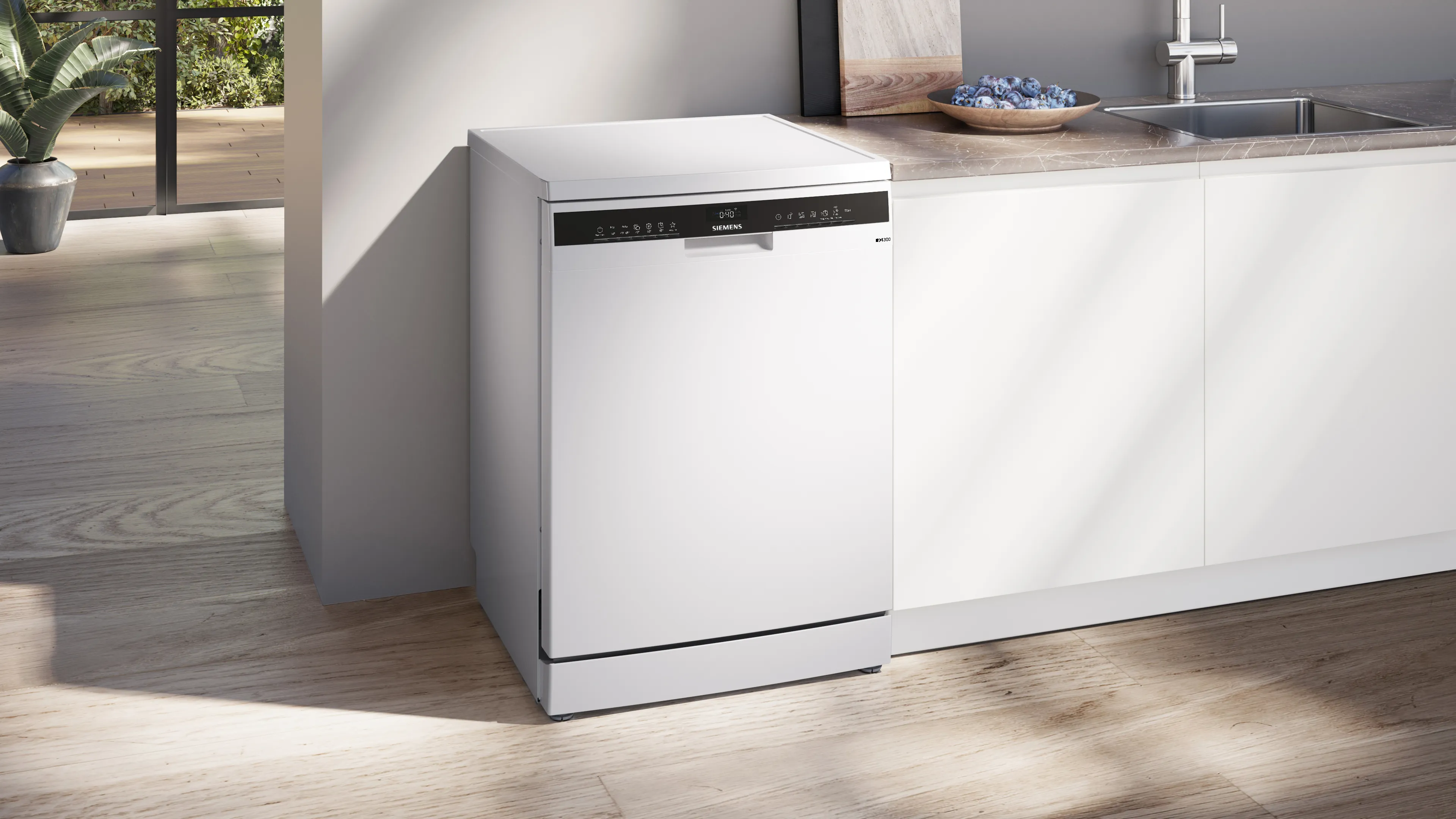 SIEMENS SN23EW03ME iQ300 Free-standing dishwasher 60 cm White