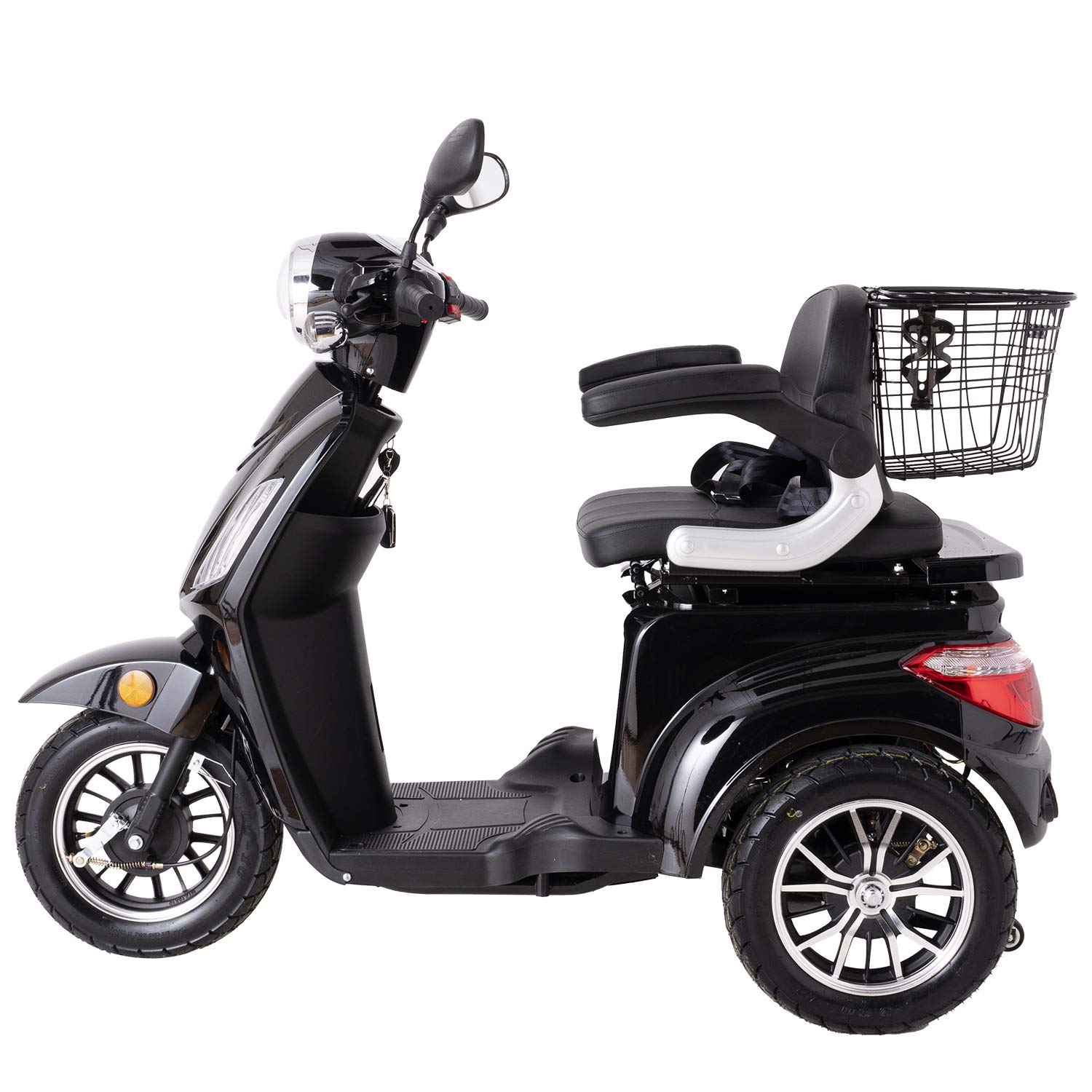 Black ZT500 Electric Mobility Scooter 3 Wheeled