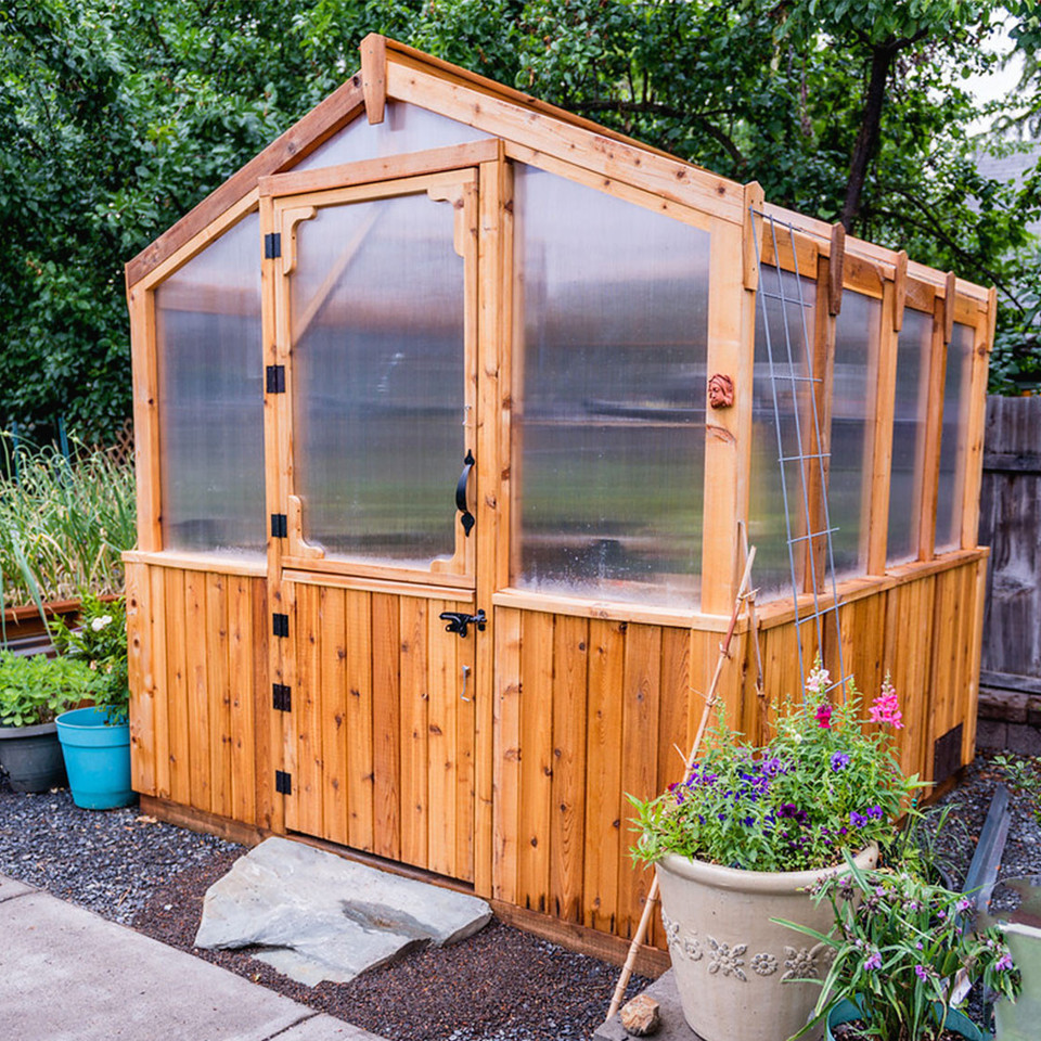Eartheasy 8' x 8' Cedar Greenhouse