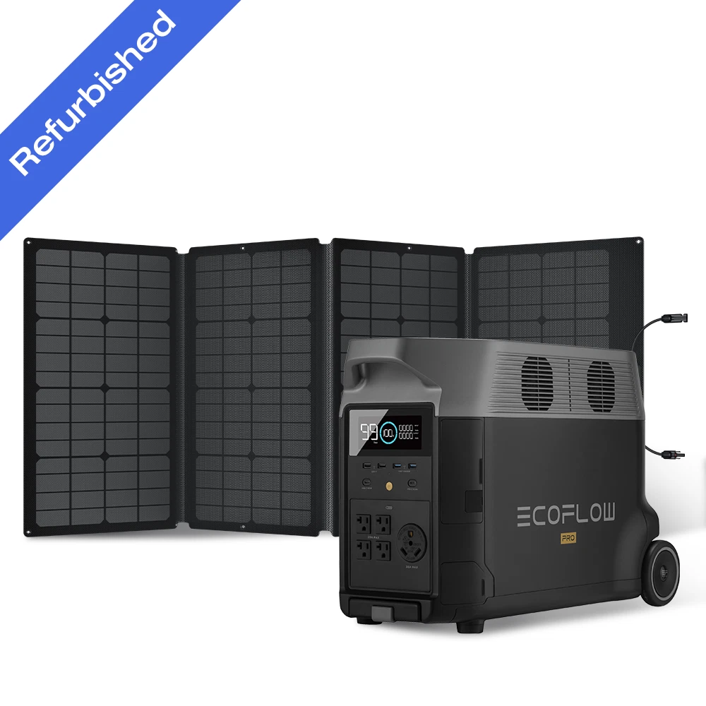 EcoFlow DELTA Pro 3600Wh Power Station & 160W Solar Panel Certified Refurbished