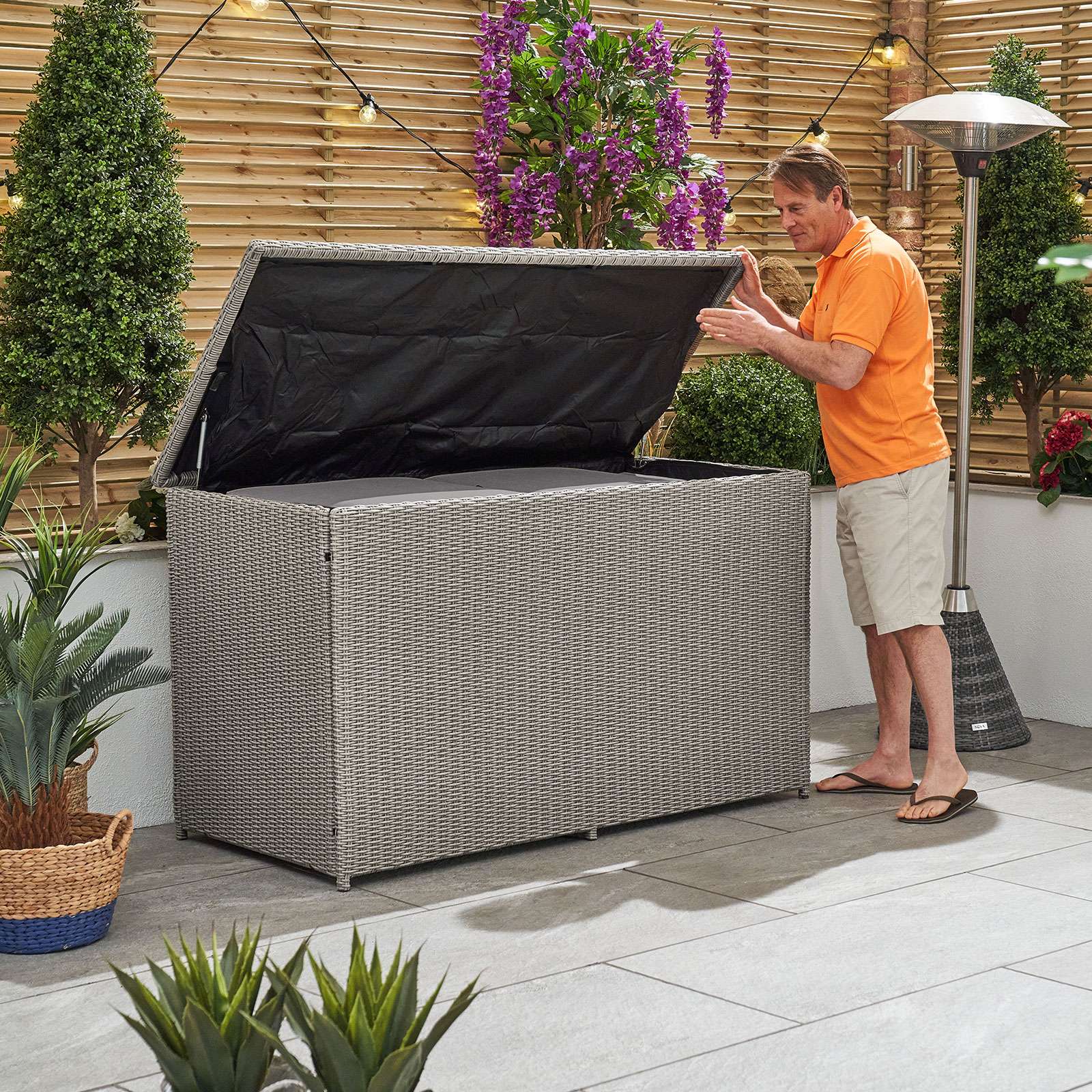 Nova - Heritage White Wash Cushion Storage Box