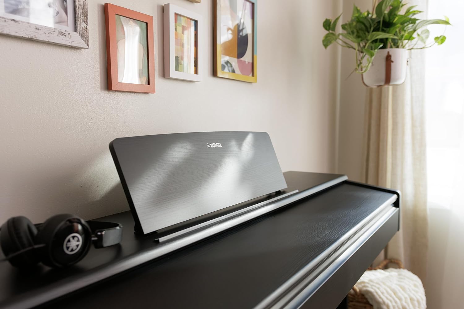 Yamaha Arius, 88-Key Weighted Action Digital Beginner and Intermediate Players, Dynamic Response, Grand Piano Sound, 3-Pedal Unit, Upright Design, Bench Included, Dark Rosewood (YDP105R)