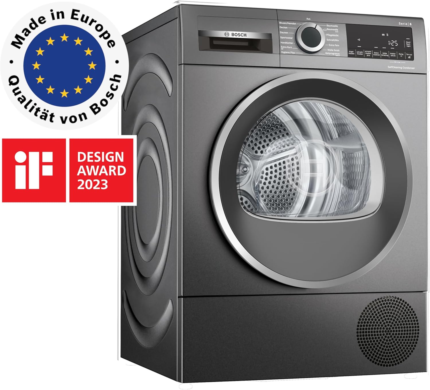 Bosch WQG2450R10 Series 6 Heat Pump Dryer, 9 kg