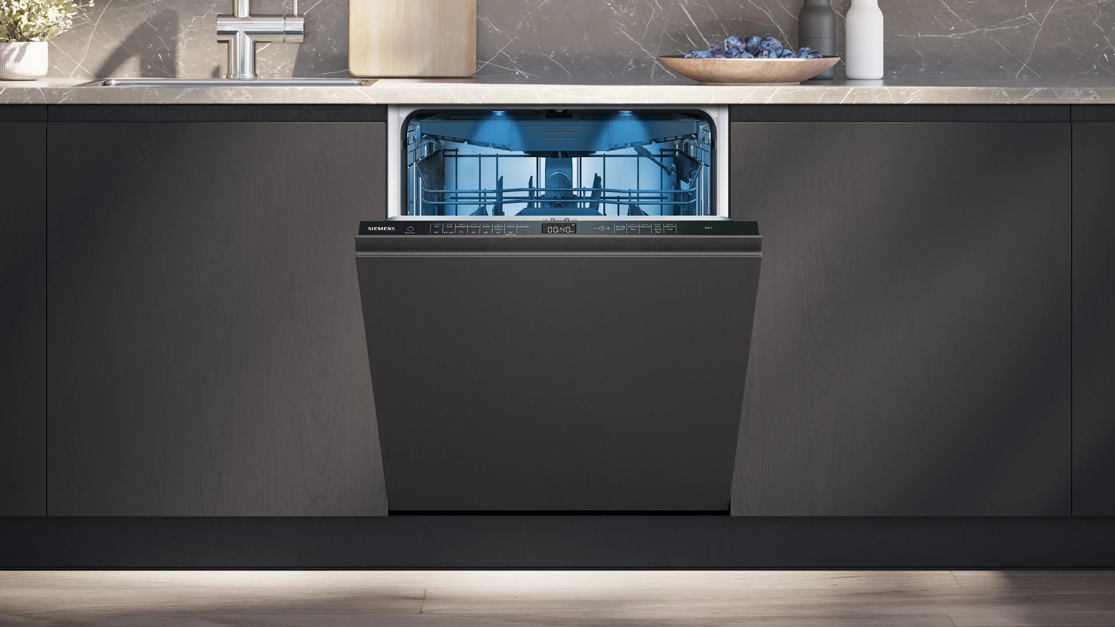 SIEMENS SN95YX02CG iQ500 Fully-integrated dishwasher 60 cm varioHinge