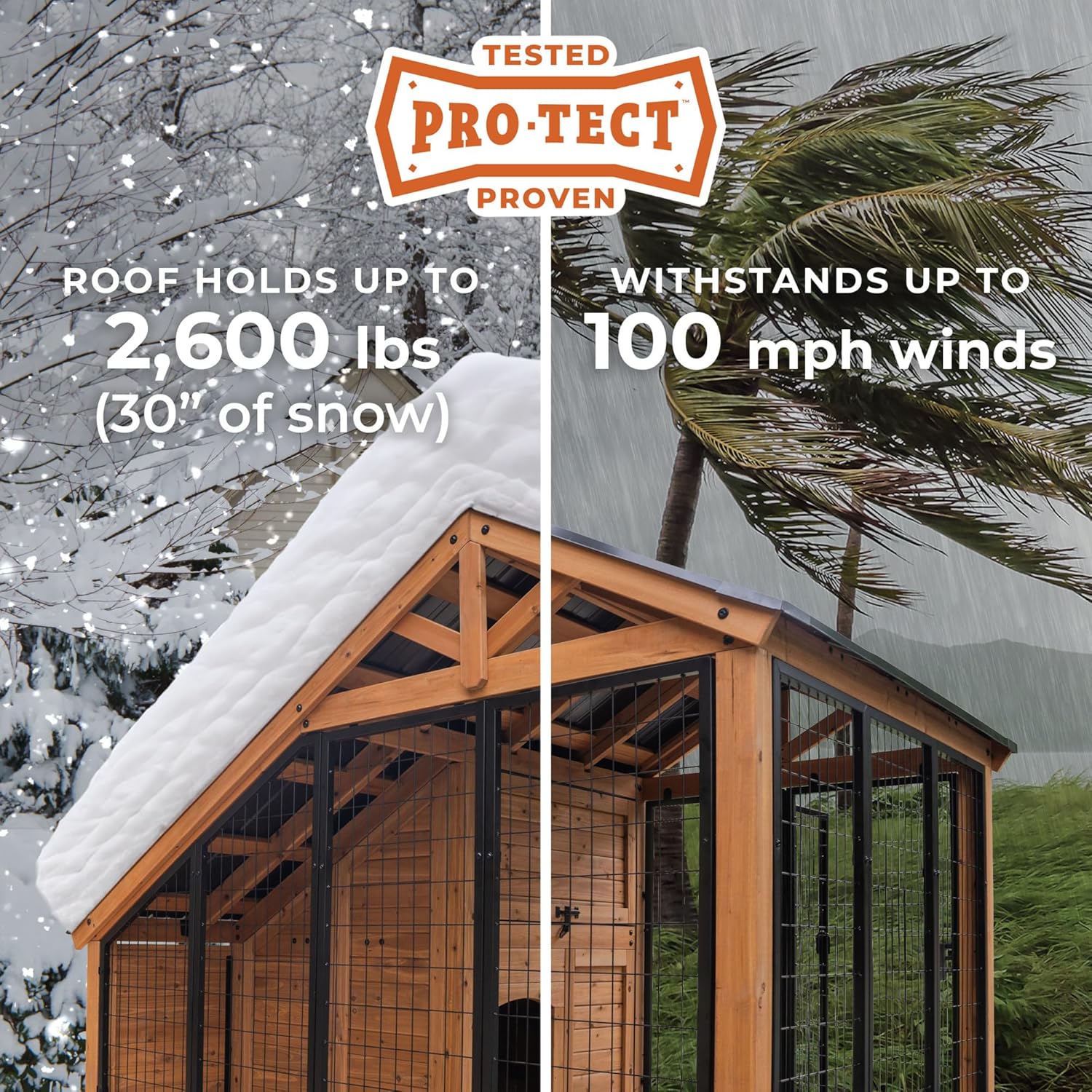 Backyard Discovery 7' x 5' Waggin' Retreat Cedar Wood Large Dog Kennel