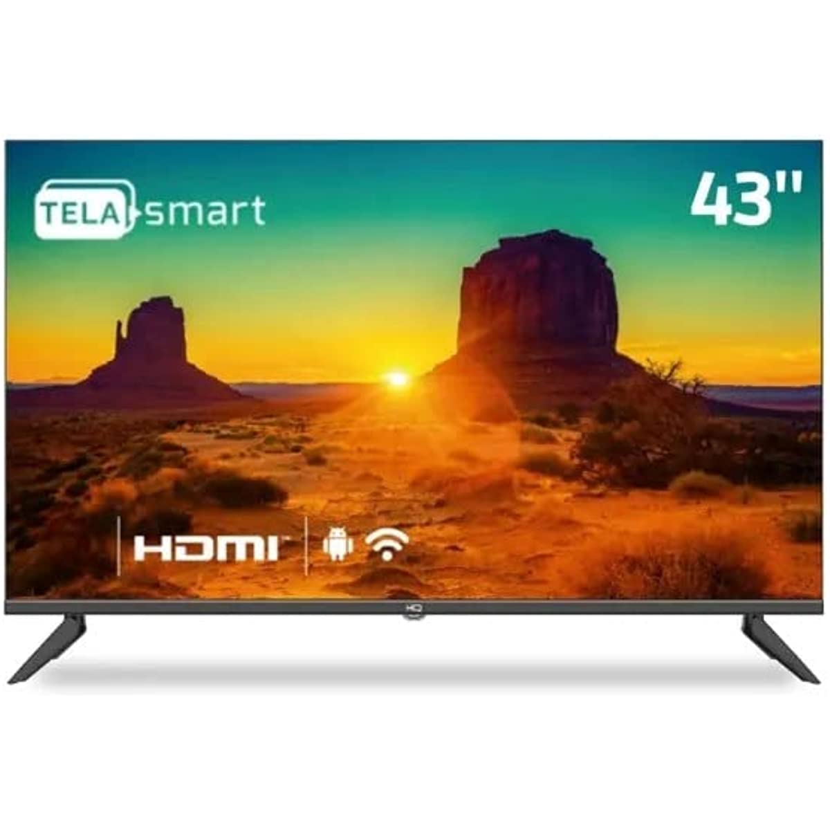 Smart TV 43' Full HD, HDR, tela sem bordas, Android 11, design Slim HQ KDE43GR315LN
