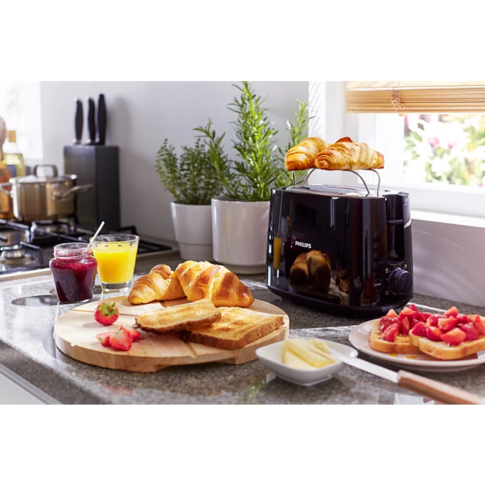 Daily Collection Toaster - 2 slice, wide slot, Black