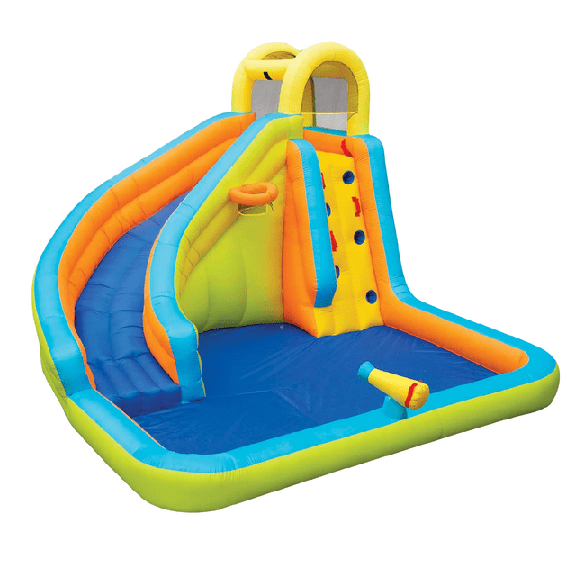 Banzai Splash 'N Blast Outdoor Backyard Inflatable Water Slide Splash Park