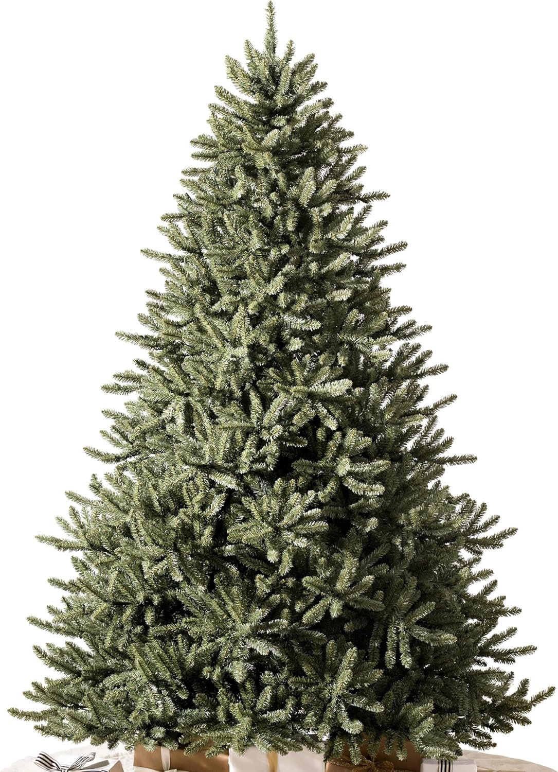 Balsam Hill 7.5ft Pre-Lit Classic Blue Spruce - Artificial Christmas Tree with 1000 Clear Incandescent Lights, Easy Plug Technology, Premium Stand for Indoor Holiday Decorating