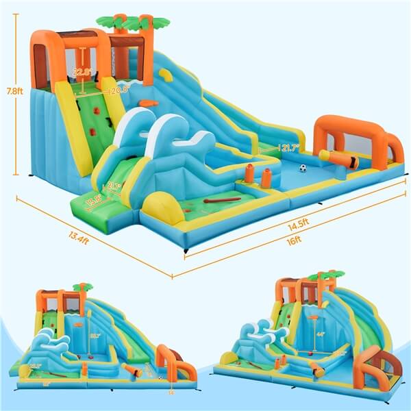 Yaheetech 10 in 1 Inflatable Water Slide