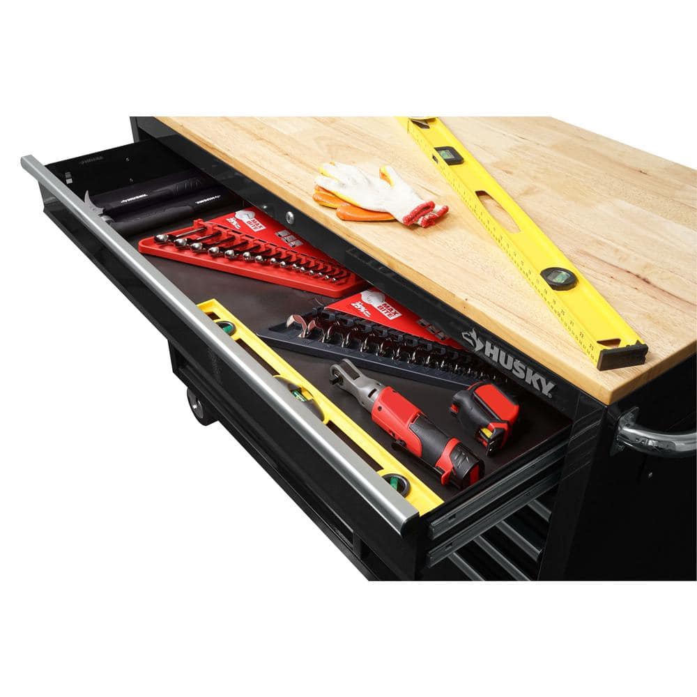 Husky 52 in. W x 25 in. D Standard Duty 9-Drawer Mobile Workbench Tool Chest