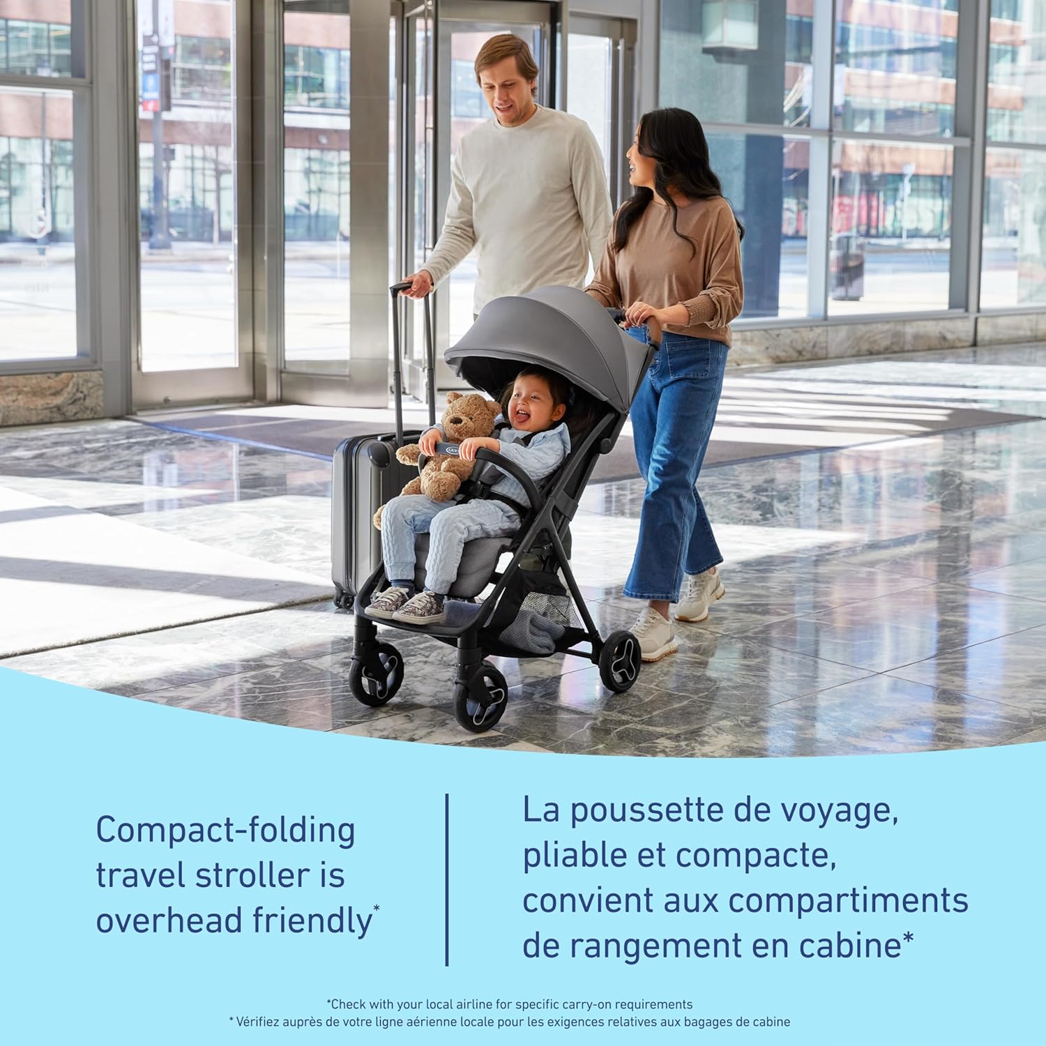 Graco Ready2Jet Compact Stroller – Compact Travel Stroller with Automatic Fold