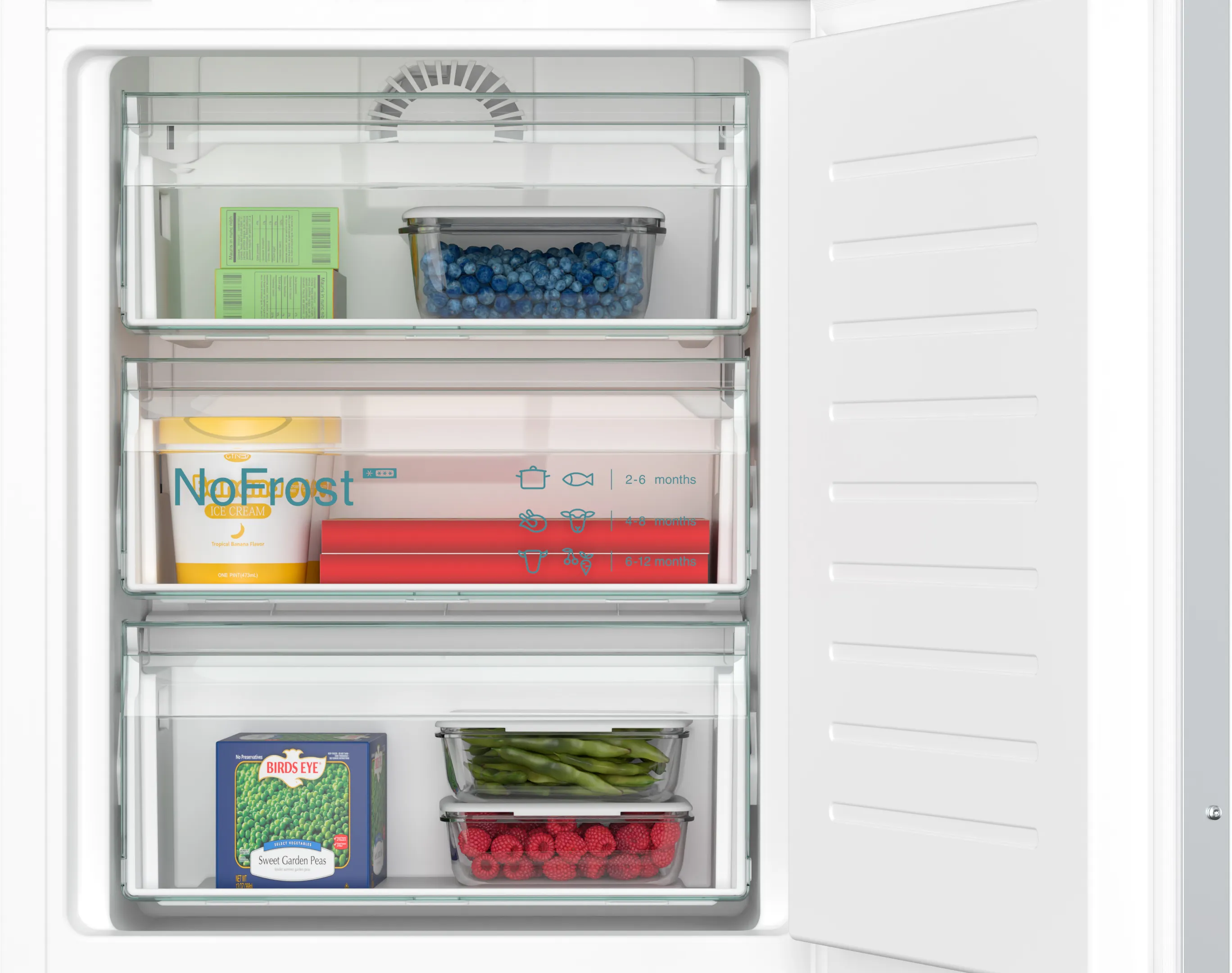 SIEMENS KI86NADD0 iQ500 Built-in fridge-freezer with freezer at bottom 177.2 x 55.8 cm soft close flat hinge