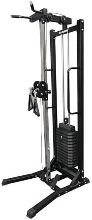 Strongway Wall Mounted Cable Crossover with 75KG Weights Stack and Pull Up Bar - Dual Pulley Sys...