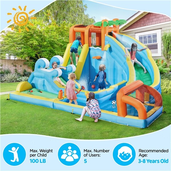Yaheetech 10 in 1 Inflatable Water Slide