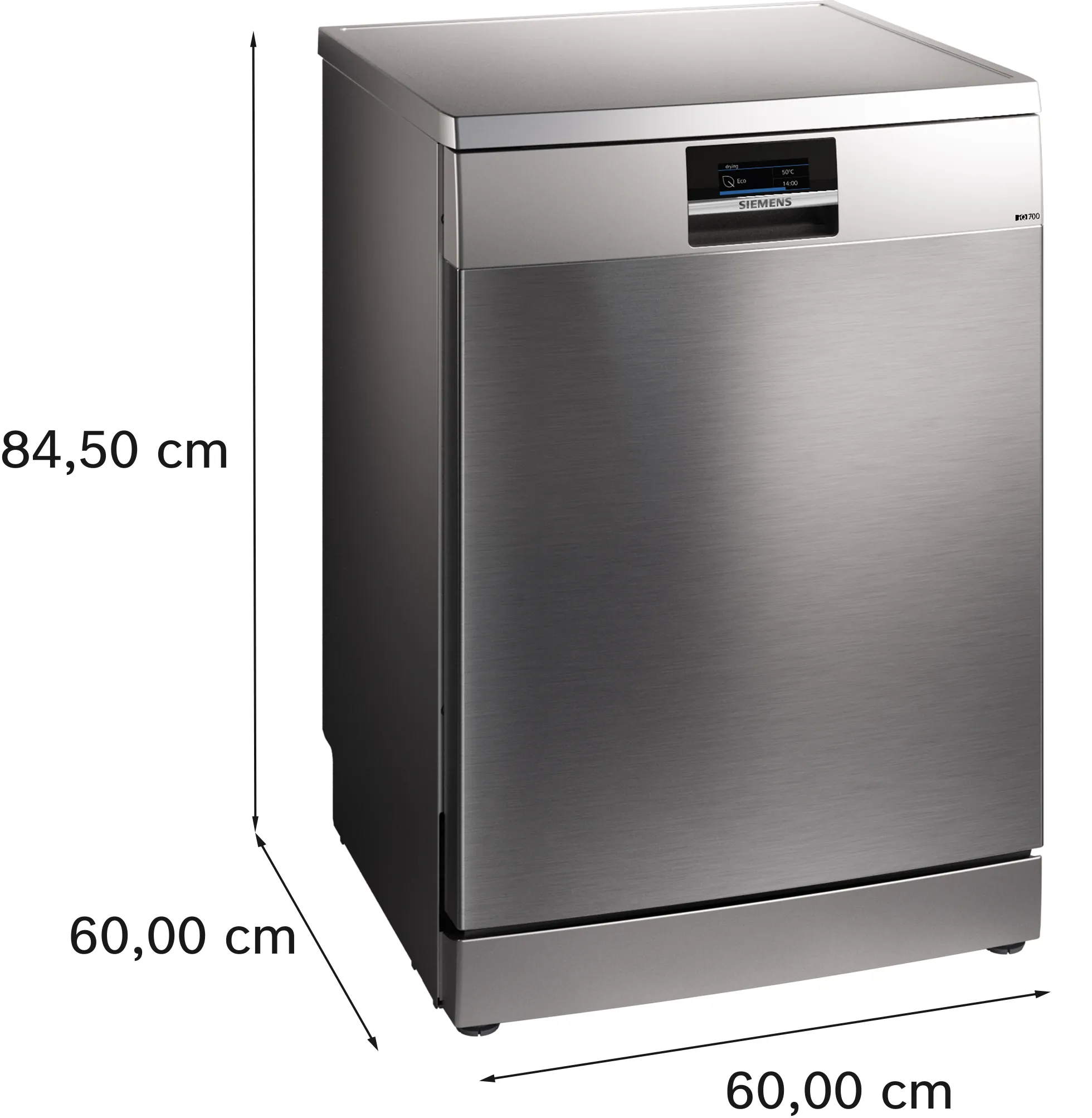 SIEMENS SN27TI00CE iQ700 Free-standing dishwasher 60 cm Brushed steel anti-fingerprint