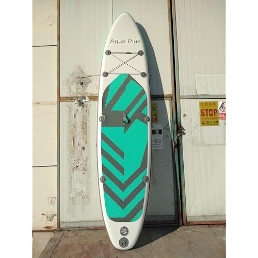 Aqua Plus 6inches Thick Inflatable SUP for All Skill Levels Stand Up Paddle Board,Paddle,Double Action Pump,ISUP Travel Backpack, Leash,Shoulder Strap,Youth,Adult Inflatable Paddle Board