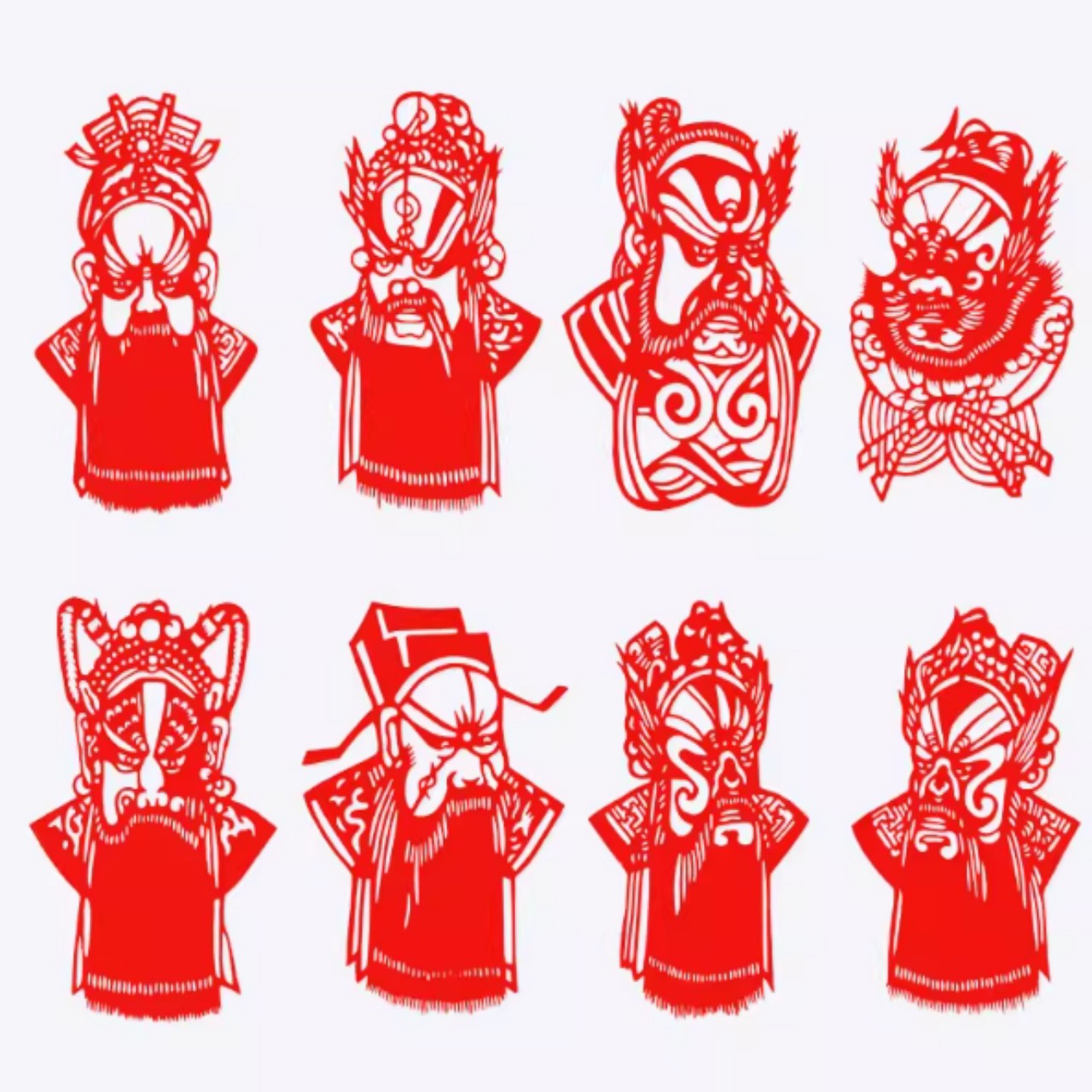 A set of paper-cut blind boxes