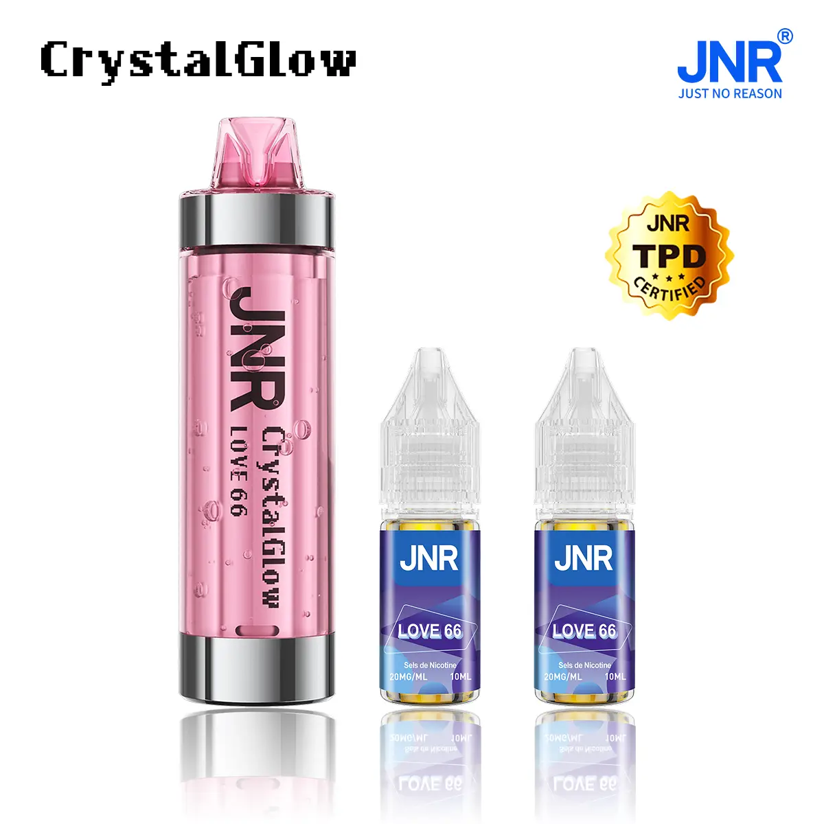 JNR Crystal Glow 33K Puffs - Kit Pod Remplissable et Rechargeable - JNR Official FR