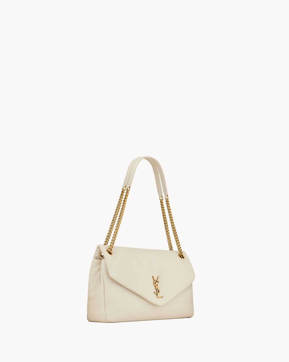 YSL Calypso Large in Grained Lambskin