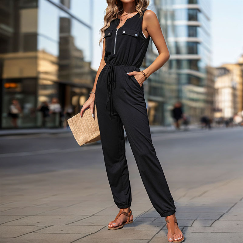 Sleeveless Long Jumpsuit