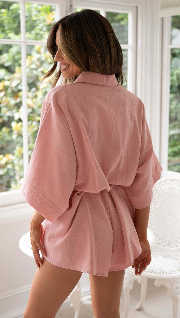 Lace-up Fashion Loose Short Jumpsuit