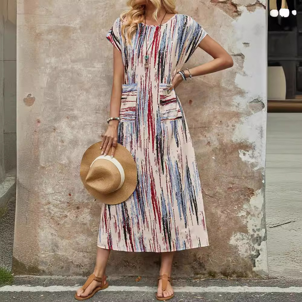 Tie Dye Sleeveless Fashion Dress