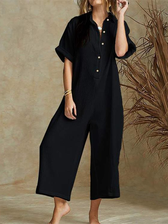 Casual Loose Long Jumpsuit