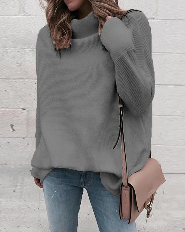 Solid Color Casual Turtleneck Sweater(4 Colors)