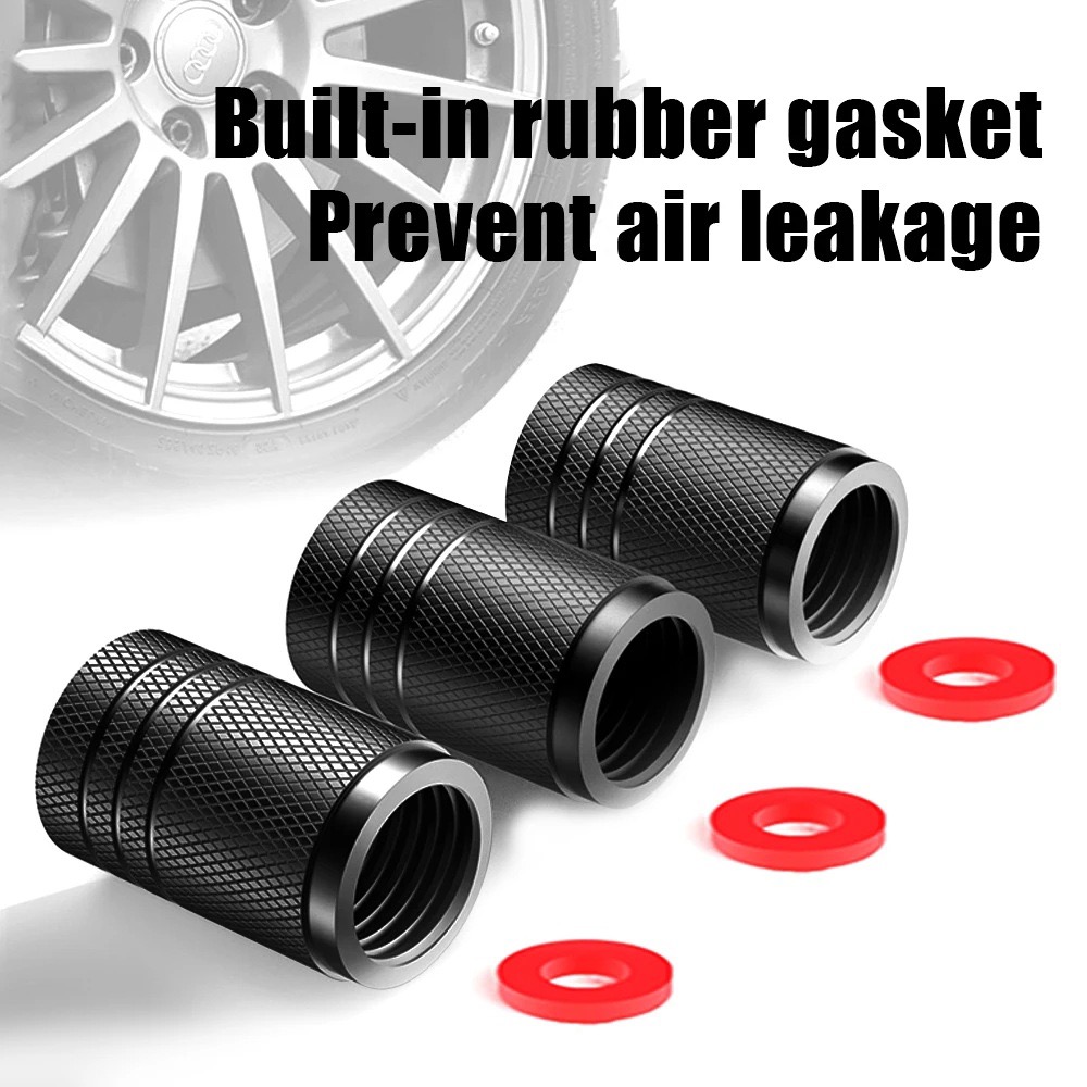 4pcs Tire Valve Stem Cap Cover - Tire Air Cap Metal With Plastic Liner Corrosion Resistant Leak-Proof Car Decoration Accessories