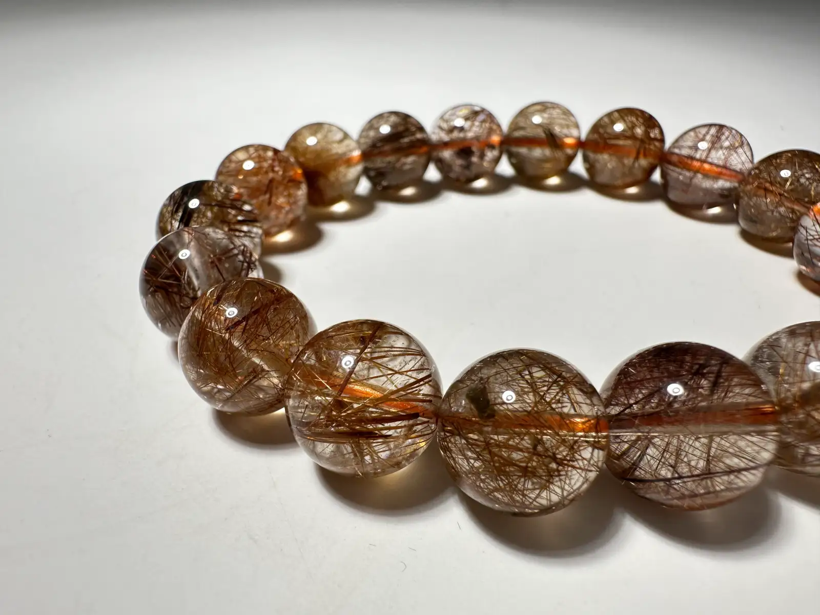 Copper Rutilated Quartz Bracelet - BRQ00001 - 10.8mm