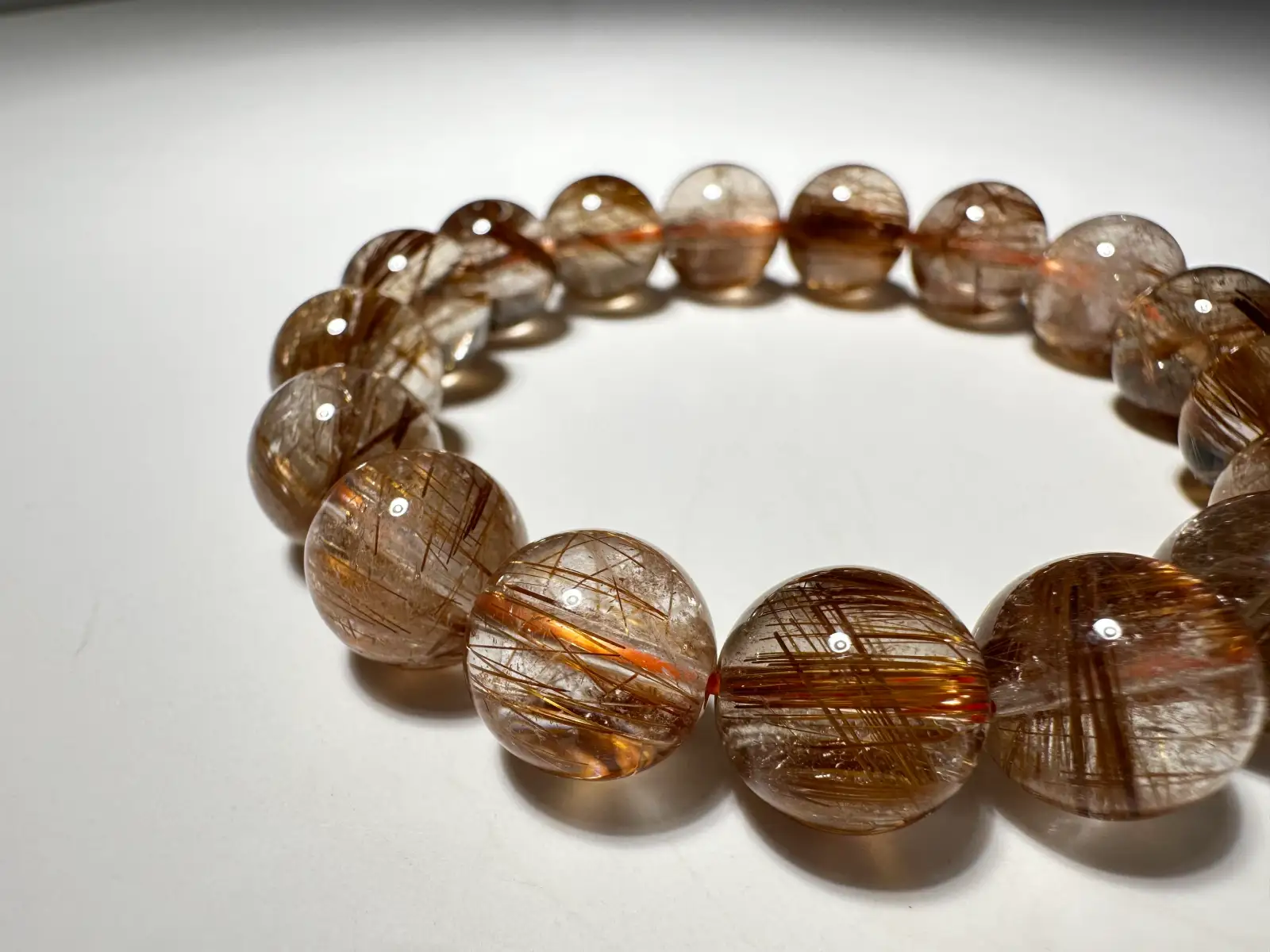 Copper Rutilated Quartz Bracelet - BRQ00002 - 12.6mm