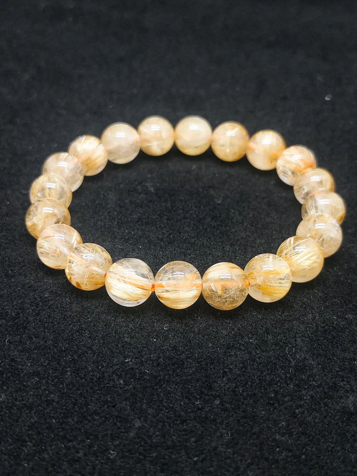 Golden Rutilated Quartz Bracelet - RUT00002 - 9.5mm