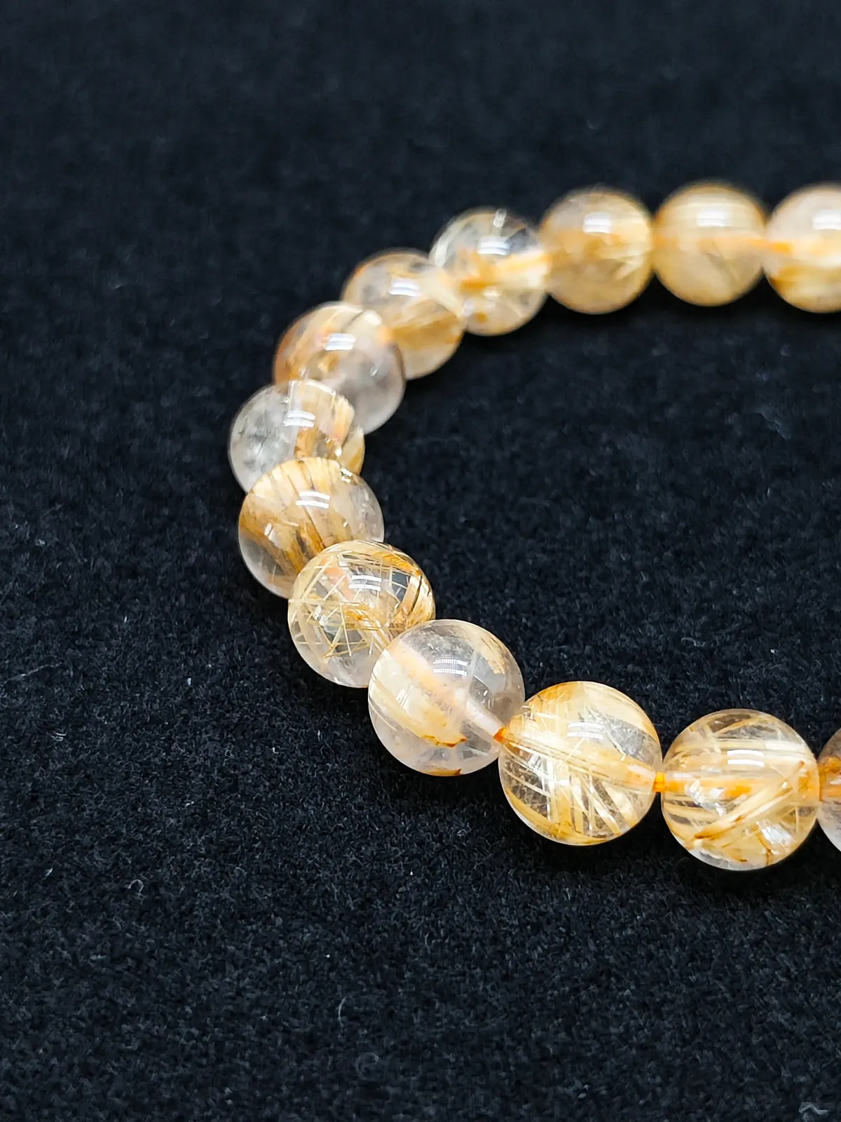 Golden Rutilated Quartz Bracelet - RUT00003 - 8.6mm