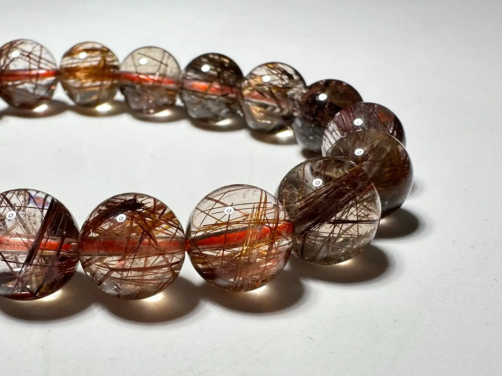 Copper Rutilated Quartz Bracelet - BRQ00004 - 11.7mm