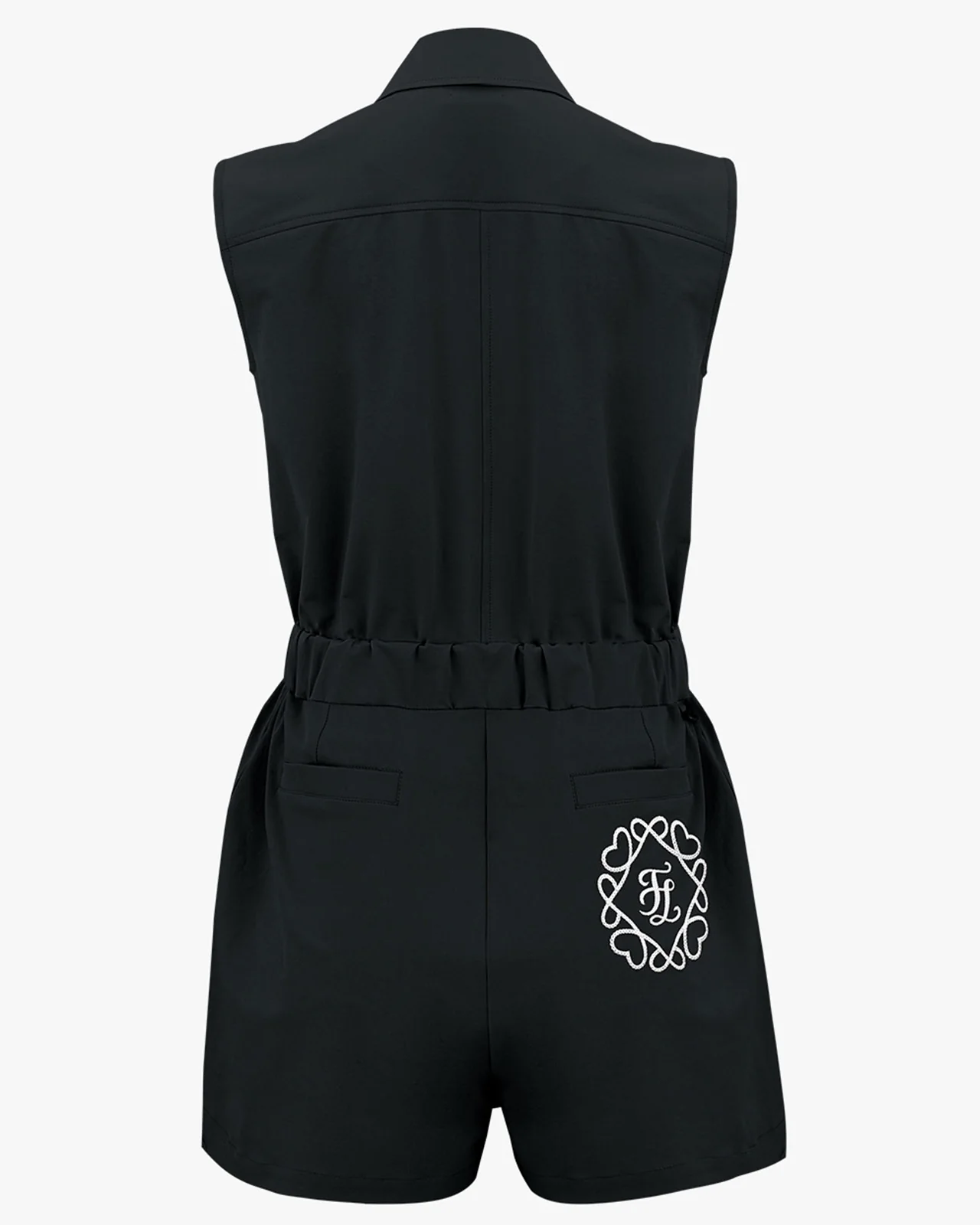 Heart symbol logo jumpsuit (Black)