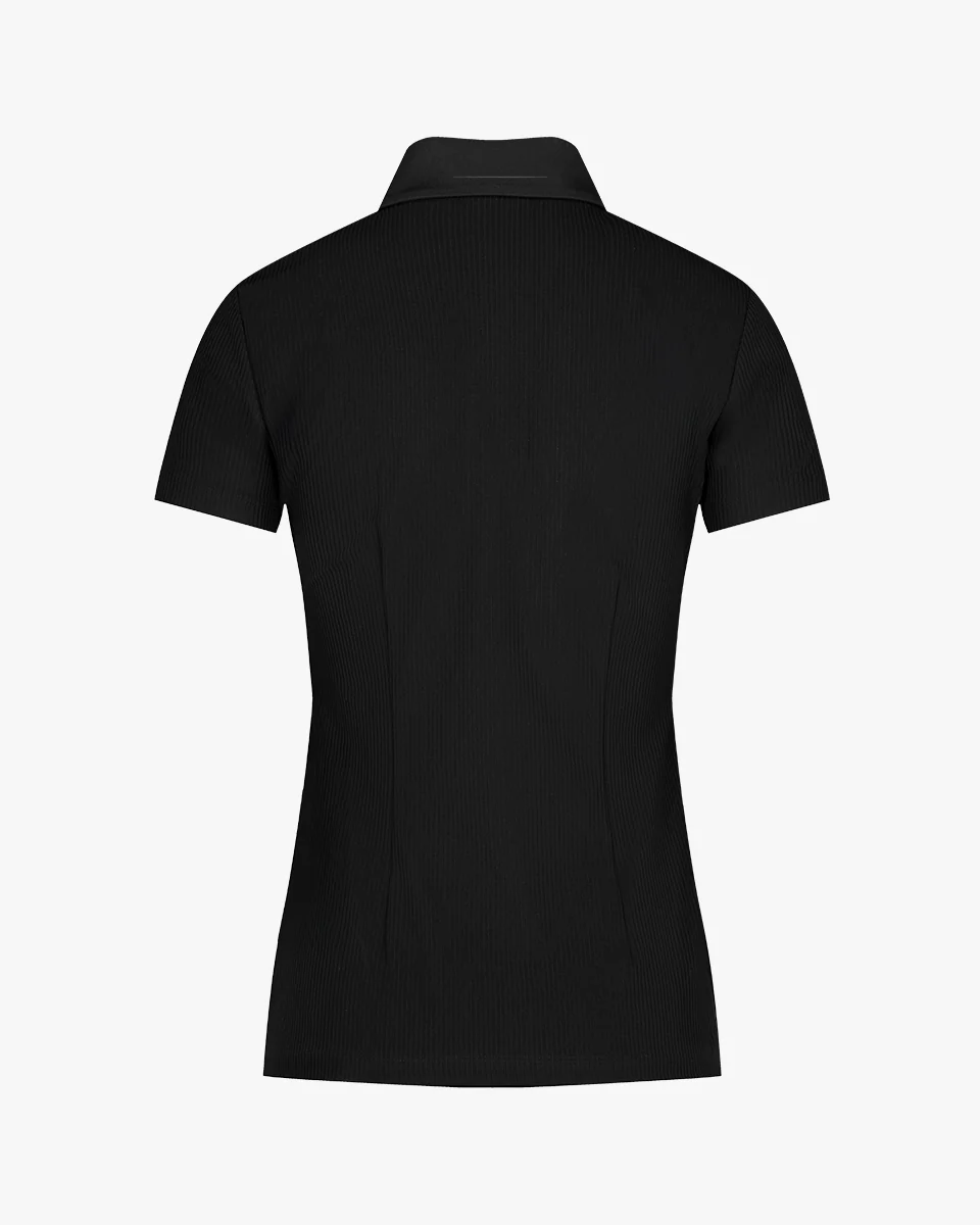 Patterned Ribbon Detachable T Shirt (Black)