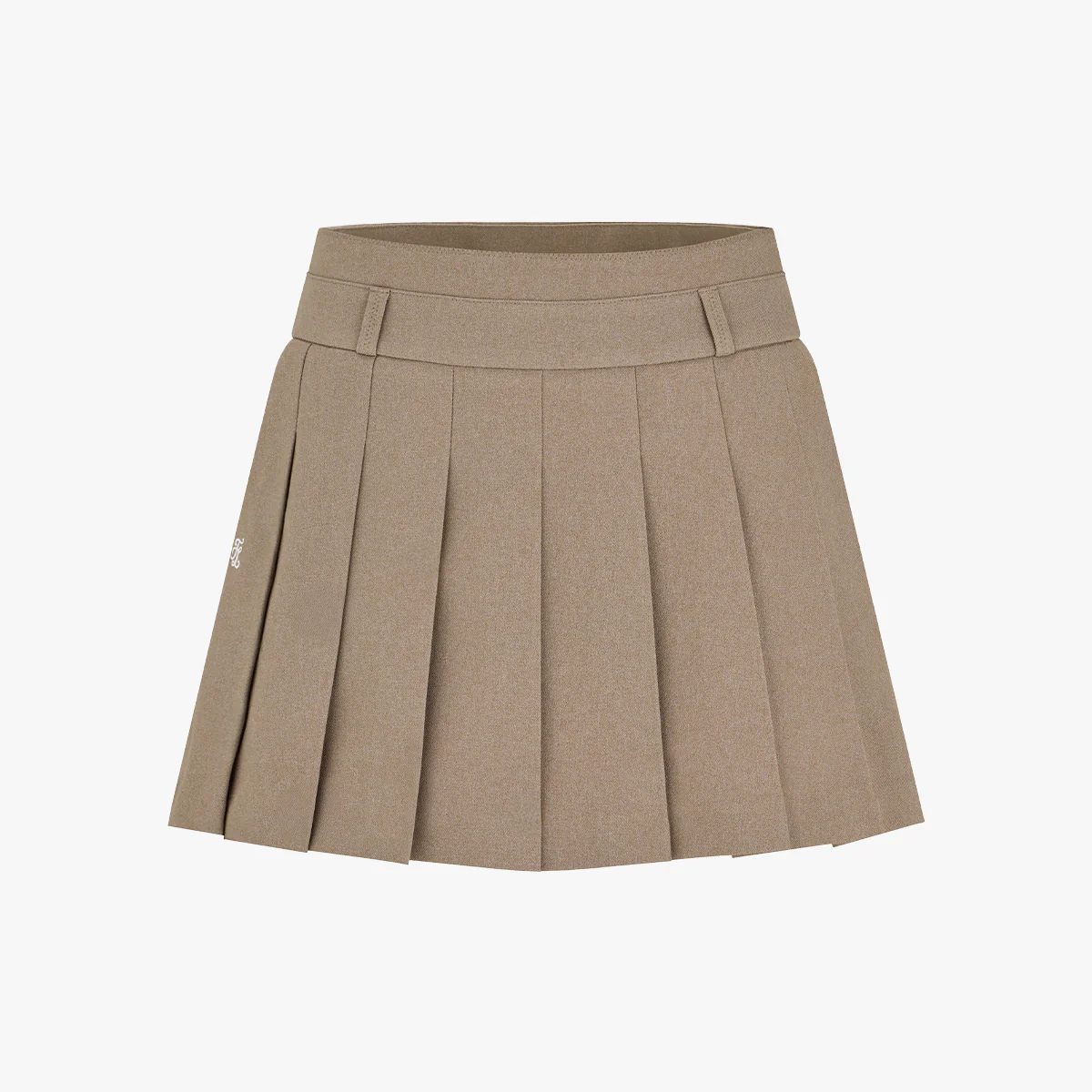 Pleats A-line Skirt (Beige)