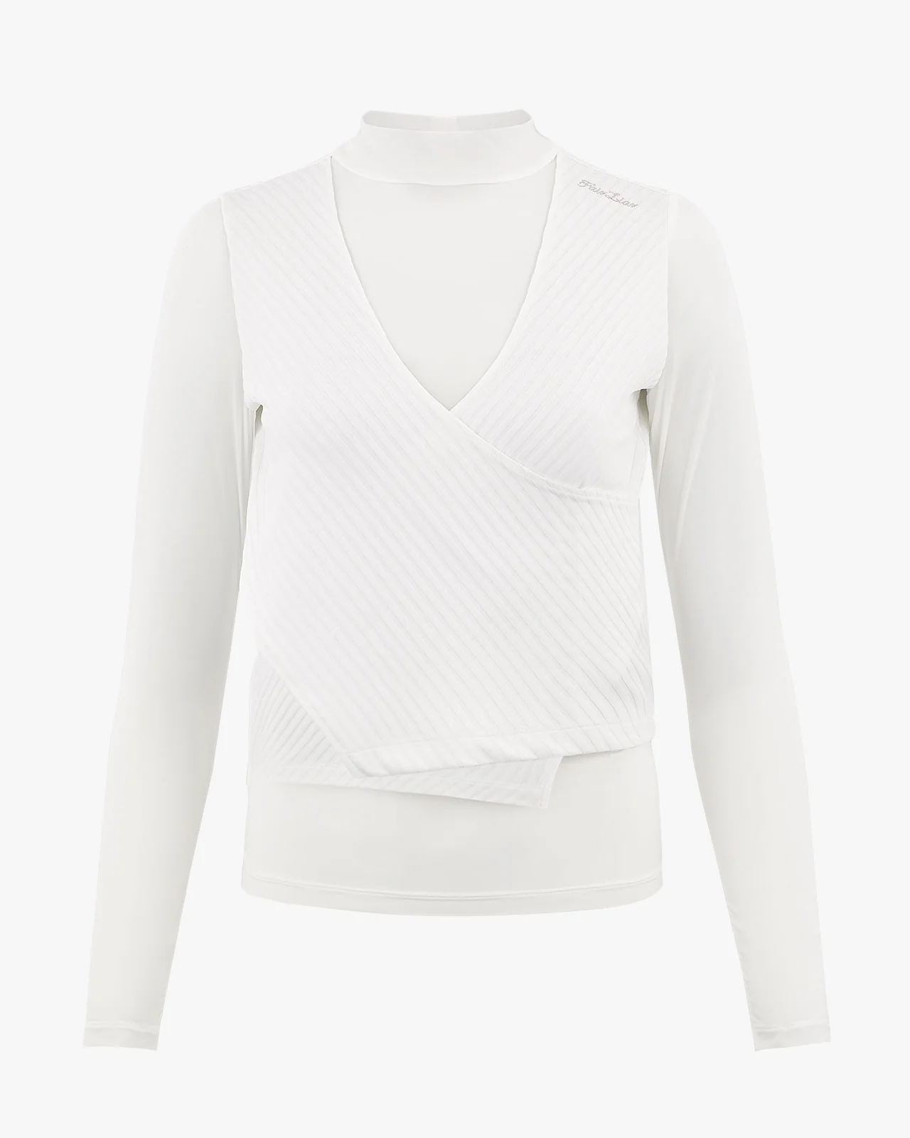 Rib layered cooling T Shirt (White)