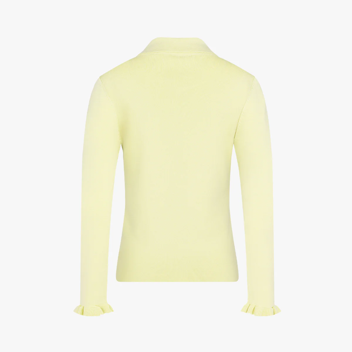 Flat Collar Open Pointed Knit (Lime)