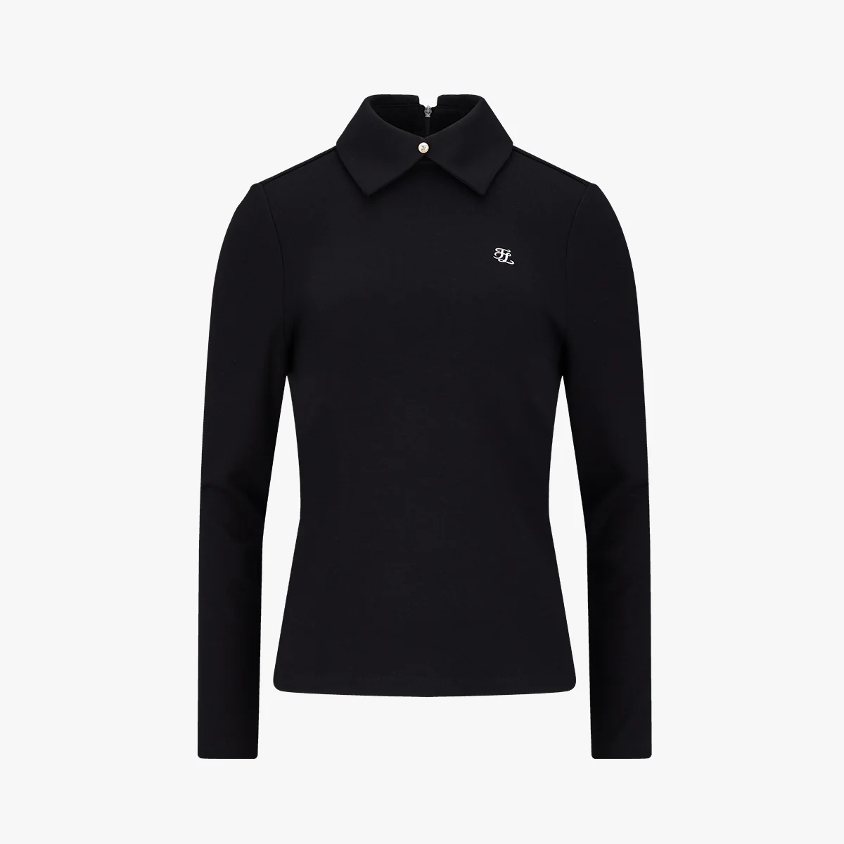 Pearl Point Collar Tshirt (Black)