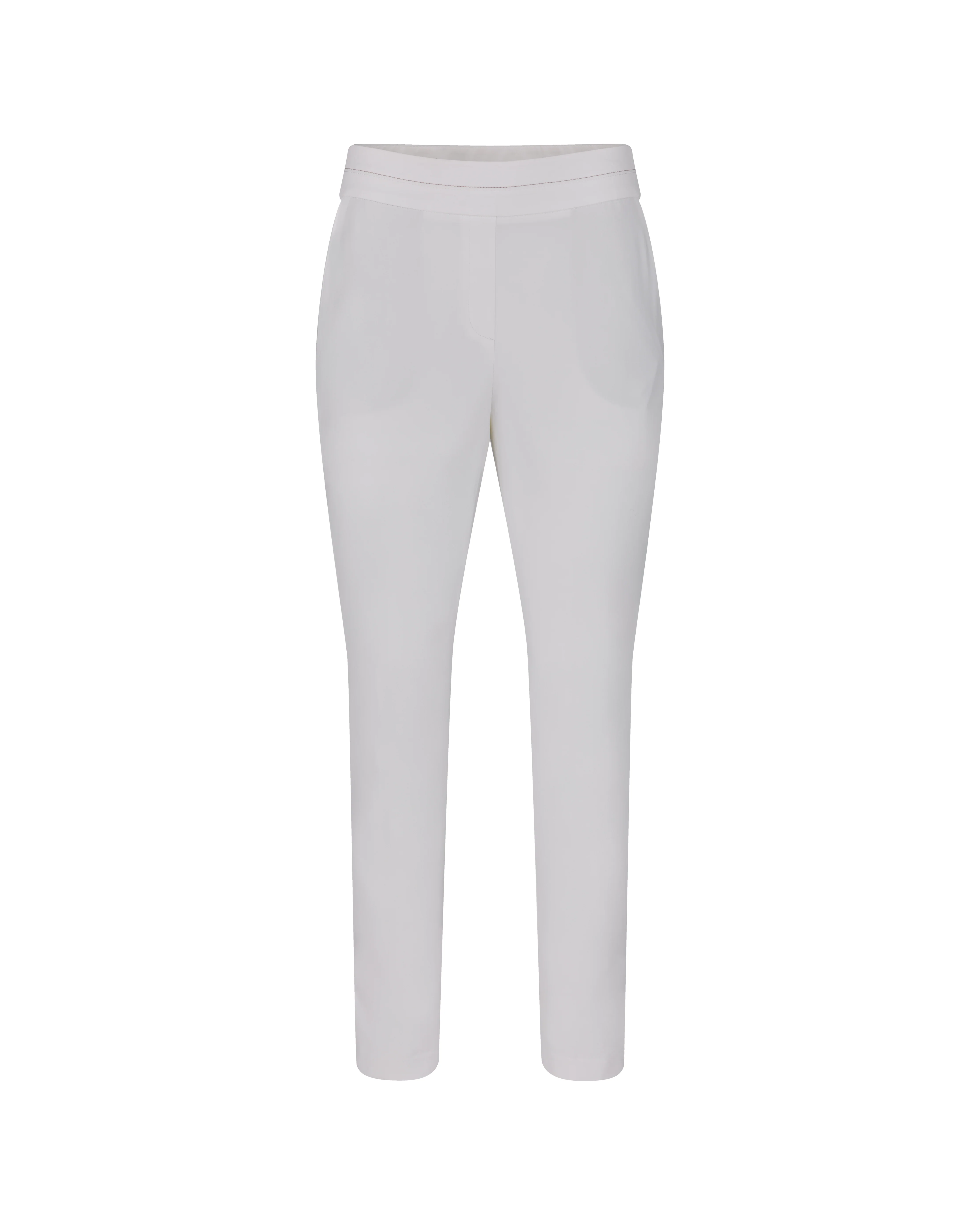 High Waist Stretch Bootcut Pants (White)