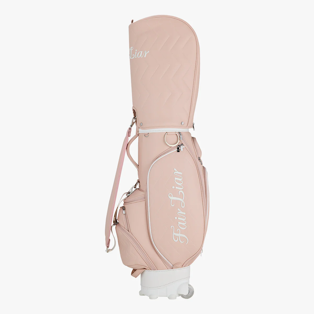 Herringbone Wheel Golf Bag (Pink)