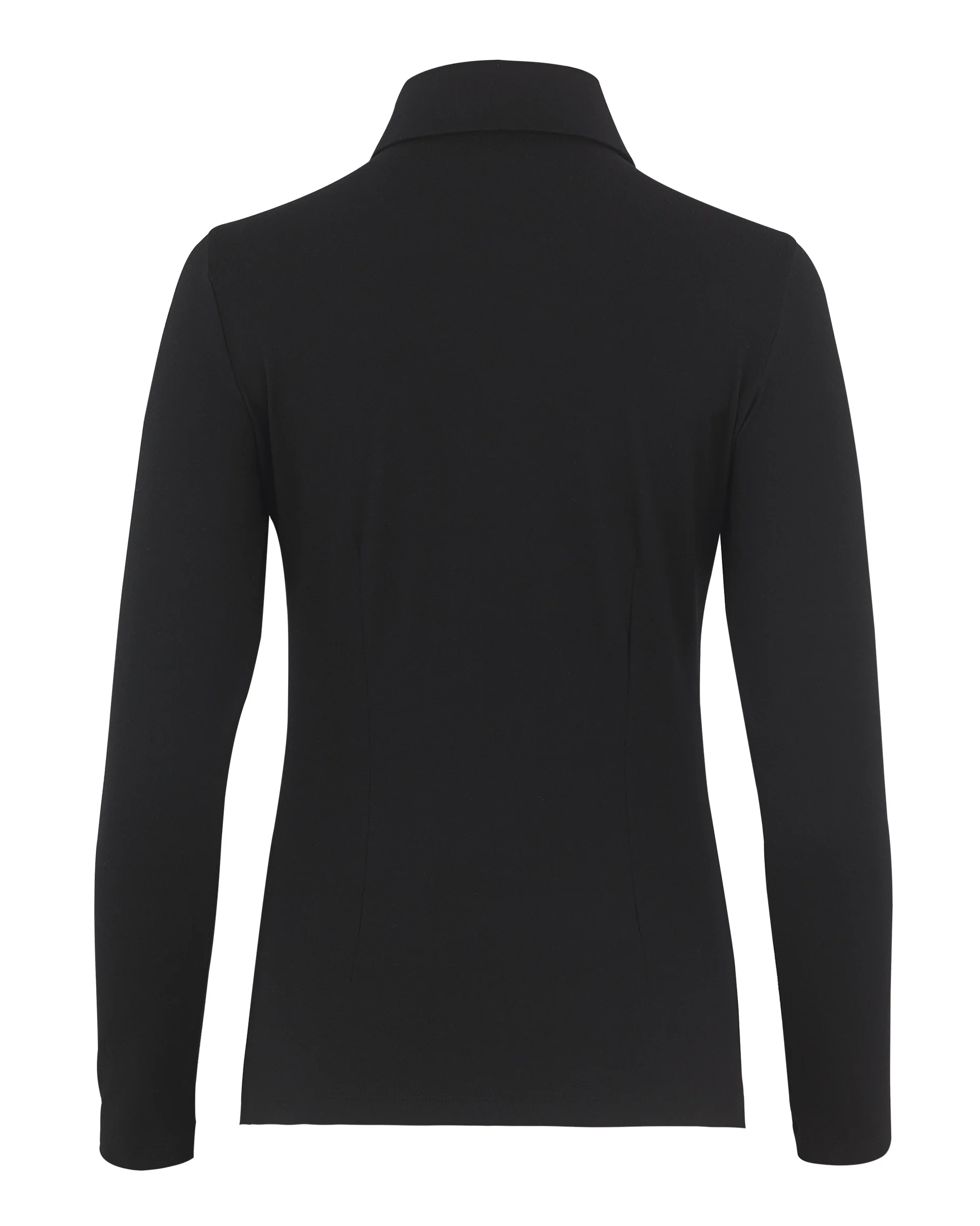 Scarf set shirred shoulder T Shirt (Black)