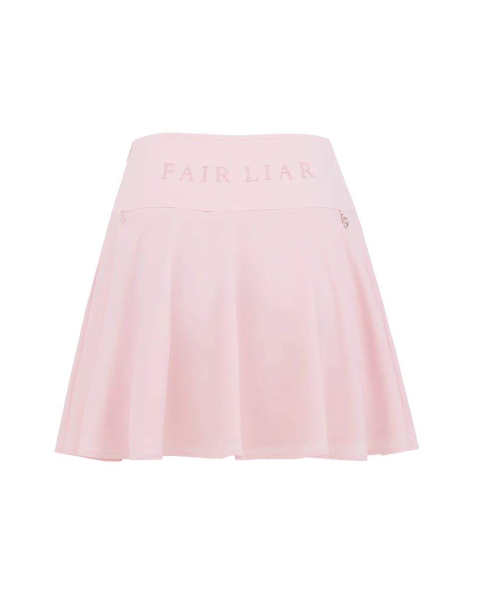 High waist jersey flared skirt (Pink)