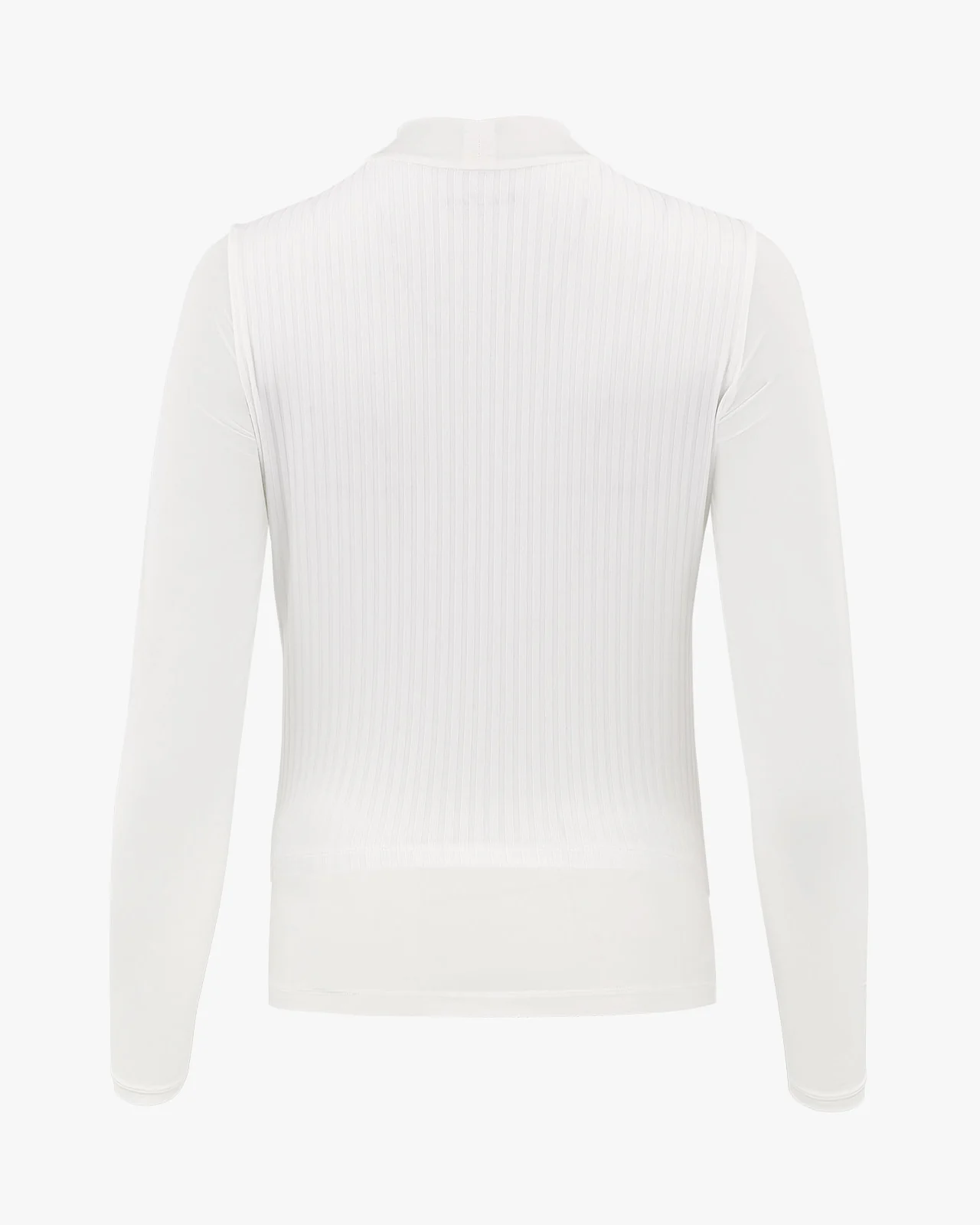 Rib layered cooling T Shirt (White)