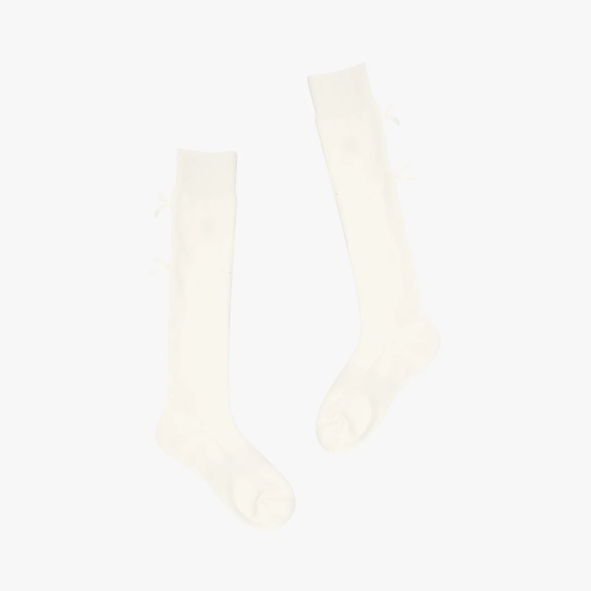 Velvet Ribbon Knee-socks (Ivory)